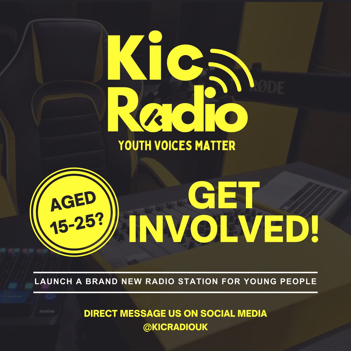 We want to hear from young creative people in the West Midlands to help us launch #KICRadio , a brand new radio station for young people. Gain new skills, meet new people and get involved! Drop us a DM for more info! #YoungPeople #WestMidlands