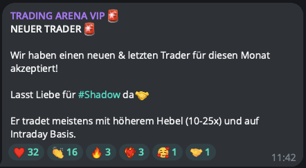 A new #trader joins us! Shadow is providing daily #crypto signals for lower times frames with medium to high leverage. 

 Looking forward to your trades ✊ 

$CT #Crypto #CryptoCommunity #SwissSignals