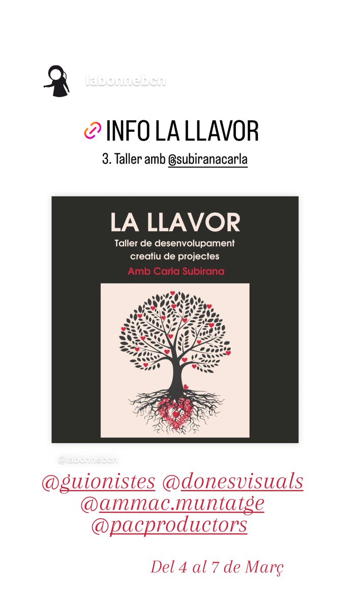 Tens una idea? No et dones mai l'espai per explorar la teva pròpia creativitat? Vine a <a href="/LaBonne_CCDFB/">La Bonne</a> del 4 al 7 de Març de 17.30 a 20.30.

labonne.org/formacio/talle…