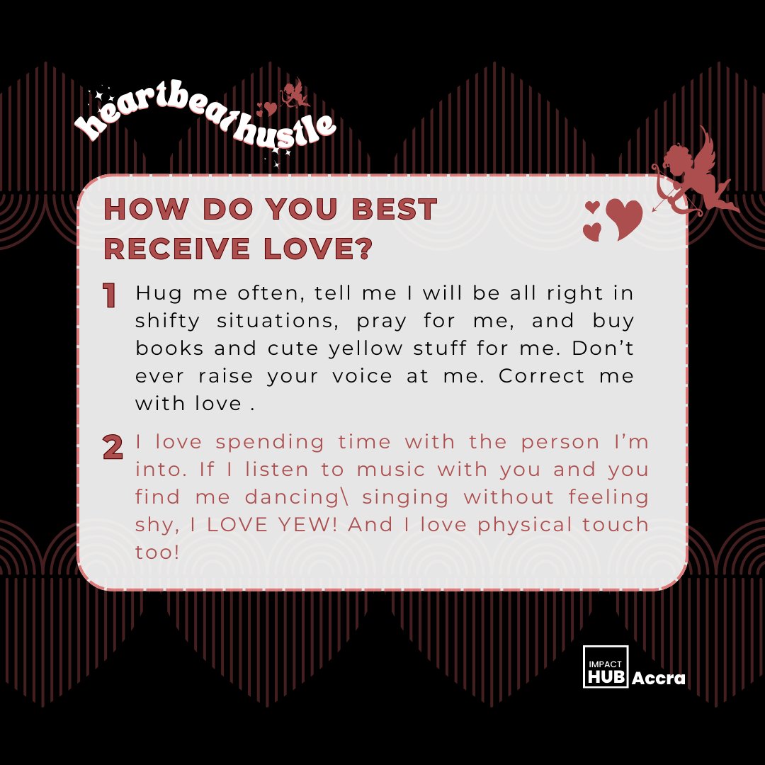 ImpactHubAccra's tweet image. Thank you to everyone who shared a piece of their hearts with us via Heartbeat Hustle. Happy #ValentinesDay from your favorite Avengers!
#impacthub #love #response #memories #emotions #socialimpact #impacthubaccra #ghana #accra