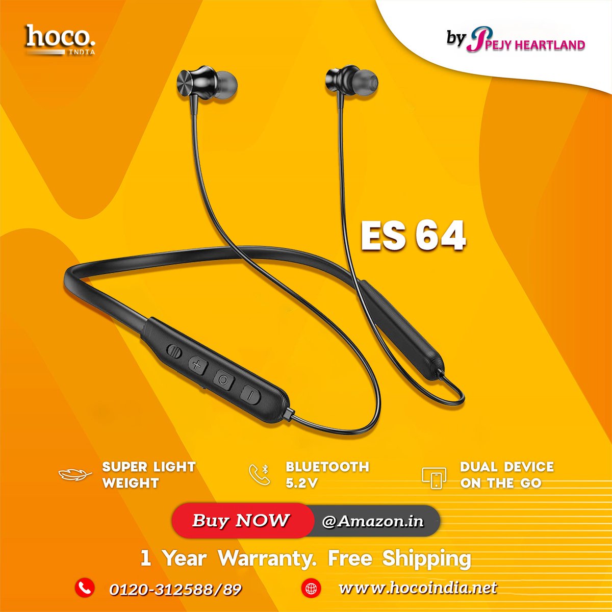 hocoindiaa's tweet photo. 🎧 Elevate Your Music Experience with Hoco India's Neckband ES 64! 🎶✨
Looking to enhance your daily tunes? Say hello to the Neckband ES 64 by Hoco India! 🎵
#ExperienceTheDifference today! 🎶💖 #HocoIndia #MusicLovers #NeckbandLove #ShopNow #music #earbud #ES64 https://t.co/RccX5WeFQC