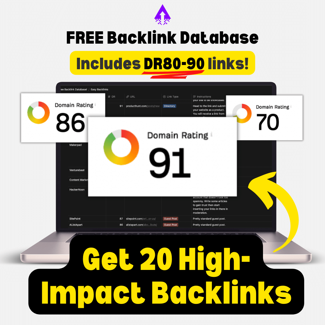 I just spent hours creating a list of 20 high-authority backlinks that:

• Require $0 to build
• Have up to DR90+ links 🤯
• Will give your site a huge SEO boost

The list is yours for FREE—but only for 24hrs!

To get it, Like + Comment "LINK"

(Must be following to DM)