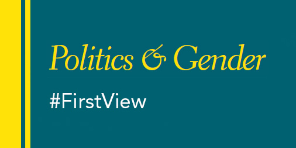 #FirstView from @PoliticsGenderJ - Gender, Politics, and (Missing) Data: Evidence from the Pacific Island Countries and Territories - cup.org/49hdPl3 - @DrOrlySiow & Beth James (@ridgewayinfo)