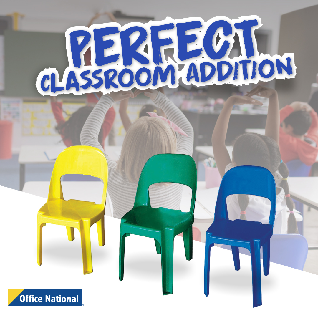 • Colourful
• Durable
• Space saving
• Easy to clean
Plastic moulded chairs that are ideal for school. These chairs come in 3 different sizes to cater for all stages of childhood development.
#EducationalResources#PlasticMouldedChairs#SchoolFurniture
