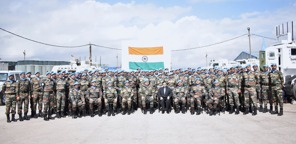 HoM & FC Maj Gen Nirmal Kumar Thapa welcomes the Indian Ambassador, Dr. Irshad Ahmad, to @UNDOF Headquarters, where he received updated briefs on our mission mandate, roles & responsibilities, and interacted with the Indian troops serving in #UNDOF #Golan