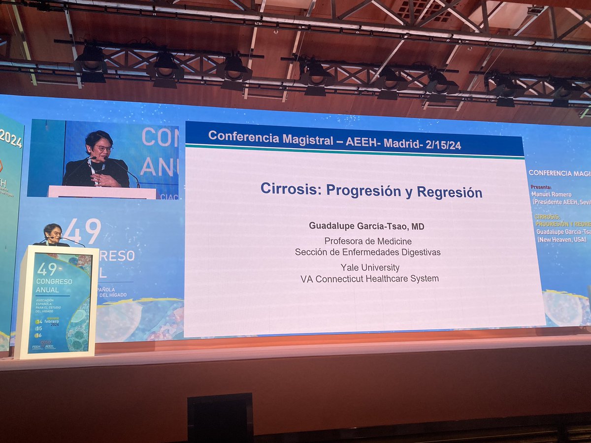 BertaDlh's tweet photo. Todo un privilegio asistir a la Conferencia Magistral sobre Cirrosis: Progresión y Regresión por @ggarciatsao #AEEH2024 

Excelente exposición sobre la Hª Natural (y tras tratamiento) de la cirrosis hepática 

Imposible sintetizar tanto conocimiento 🧵 👇🏻 https://t.co/aso7w7Pqpz