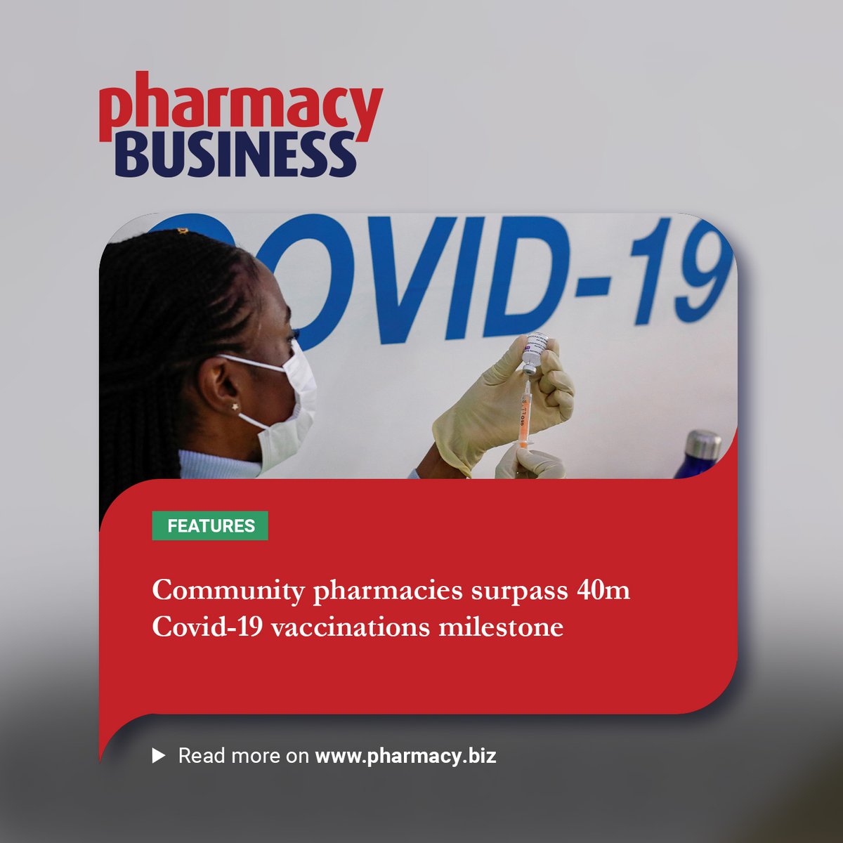 PharmacyBiz's tweet image. Community pharmacies surpass 40m Covid-19 vaccinations milestone
Read more- pharmacy.biz/news/community…
#CovidVaccination
#CommunityPharmacies
#VaccineMilestone
#PublicHealth