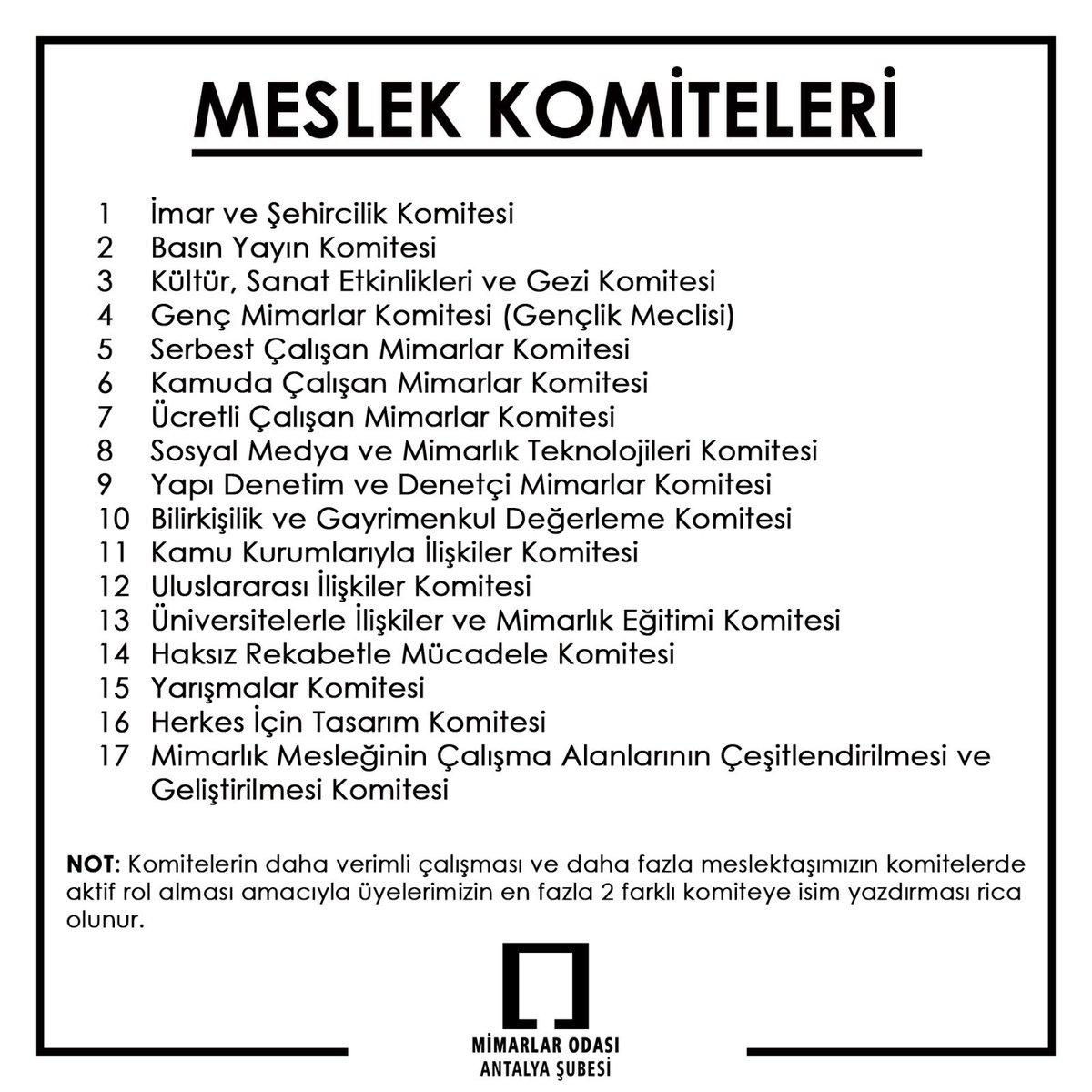 Mimarlar Odası Antalya Şubesi tweet media