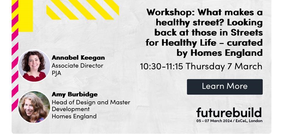 In March, Annabel Keegan will speak at @FuturebuildNow on ‘What makes a healthy street?’ The event will oversee industry collaboration to find innovative solutions for the future of the built environment. Find out more: futurebuild.co.uk #Futurebuild2024 @ExCeLLondon