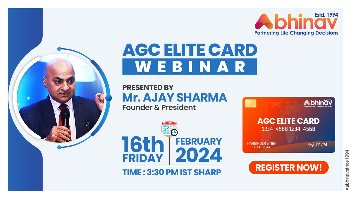 abhinavimmi's tweet photo. Attend our upcoming Zoom webinar and learn how AGC Elite Card can help you add wings to your immigration goals!
Register Now: https://t.co/CbmjPMn1wk.
For more information call us at +91-8595338595.
#Webinar #MareWallaTravelCard #AGCElite #EliteCard #ExclusiveAccess https://t.co/W4Wil0yBVs