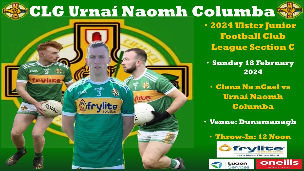🟢🟡 SENIOR MENS FIRST GAME OF 2024 SEASON THIS SUNDAY - ULSTER FOOTBALL CLUB LEAGUE 🟢🟡