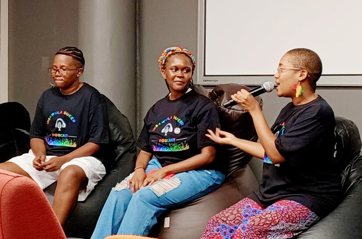 TriangleOrg's tweet photo. Last night's @imbawulapodcast launch was a blazing success!
We were treated to incredible performances by Darion Adams, LNS (Lesbians Never Surrender), Belinda Qaqamba Ka-Fassie, Millz, SMASH, and Batandwa for setting the stage on fire with their talent and passion. 🥳🔥 https://t.co/0GJ3aa8mDD