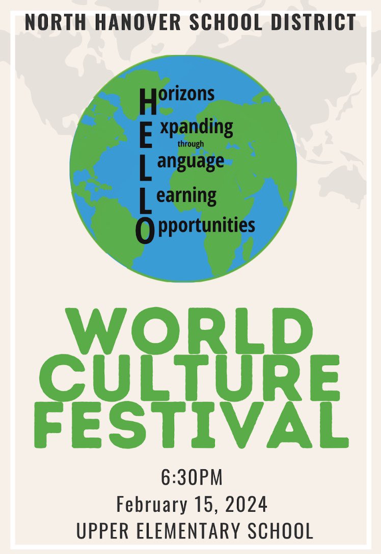 Looking forward to celebrate and learn from each other! 🌎💕🎉 <a href="/NHTSCHOOLS/">North Hanover Schools</a> <a href="/NHUESPTO/">NH UES PTO</a> <a href="/cblambpto/">CB Lamb PTO</a> <a href="/EndeavourJBMDL/">Endeavour School</a> <a href="/helenpaynehp/">Helen Payne</a> <a href="/wawryk_april/">April wawryk</a>