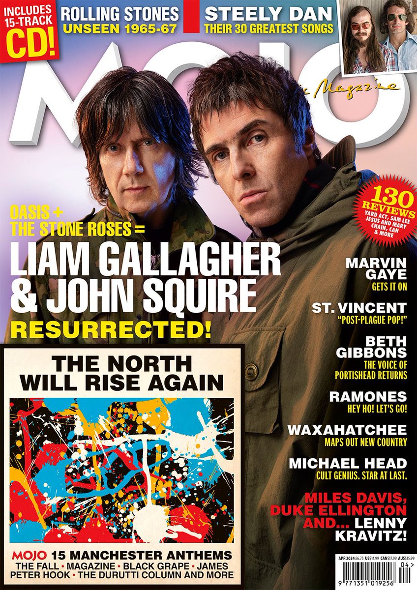 OasisMania's tweet photo. Legends United! The new MOJO Magazine starring Liam Gallagher &amp; John Squire https://t.co/p2oYNVS0HL