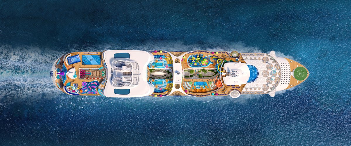 .@RoyalCaribbean orders its seventh Oasis-class ship for delivery in 2028. The as-yet-unnamed ship will be built by French yard Chantiers de l'Atlantique. The sixth in the Oasis class, Utopia of the Seas, launches this year.