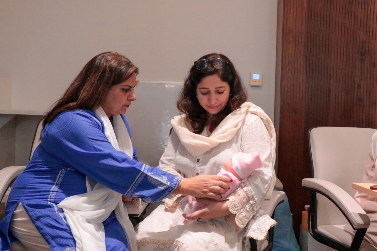 We are working with AKU-SONAM for two weeks of #lactation training. Community health workers from Bhains Colony and Ibrahim Hyderi came in.