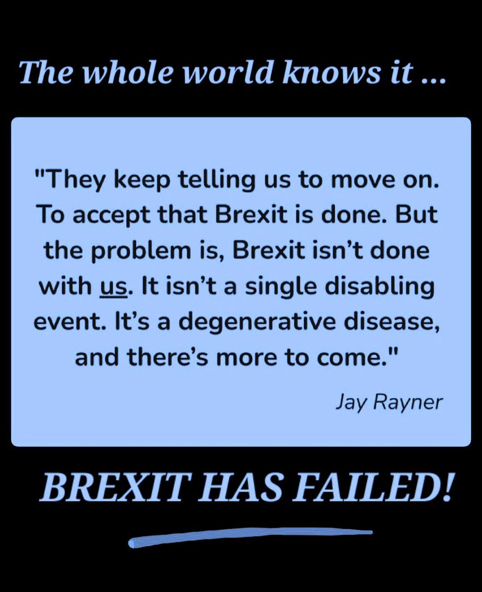 I'm really sick of the 'Brexit isn't as big a disaster as some claimed it would be' excuse. 1. All serious economists expected Brexit to produce a gradual but steady decline. 2. That's exactly what's happening. 3. The argument is an attempt to distract from the Brexit damage.