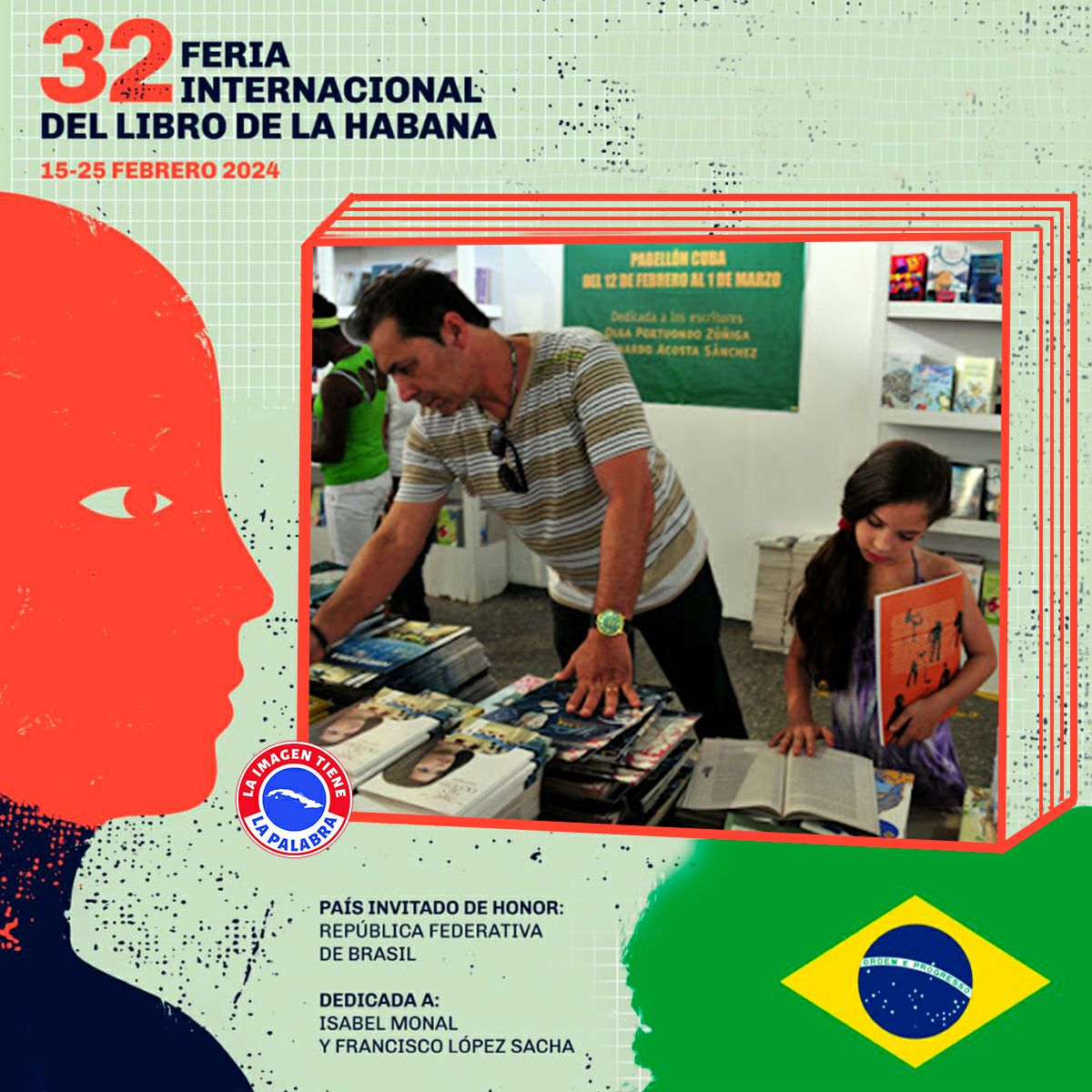 La Feria Internacional del Libro de La Habana, también conocida como Feria Internacional del Libro de Cuba, que es más acertado, ya que desde 2002 este importante evento se sale de los marcos de La Cabaña, para visitar todas las provincias y varios municipios del país. 
#FIL2024