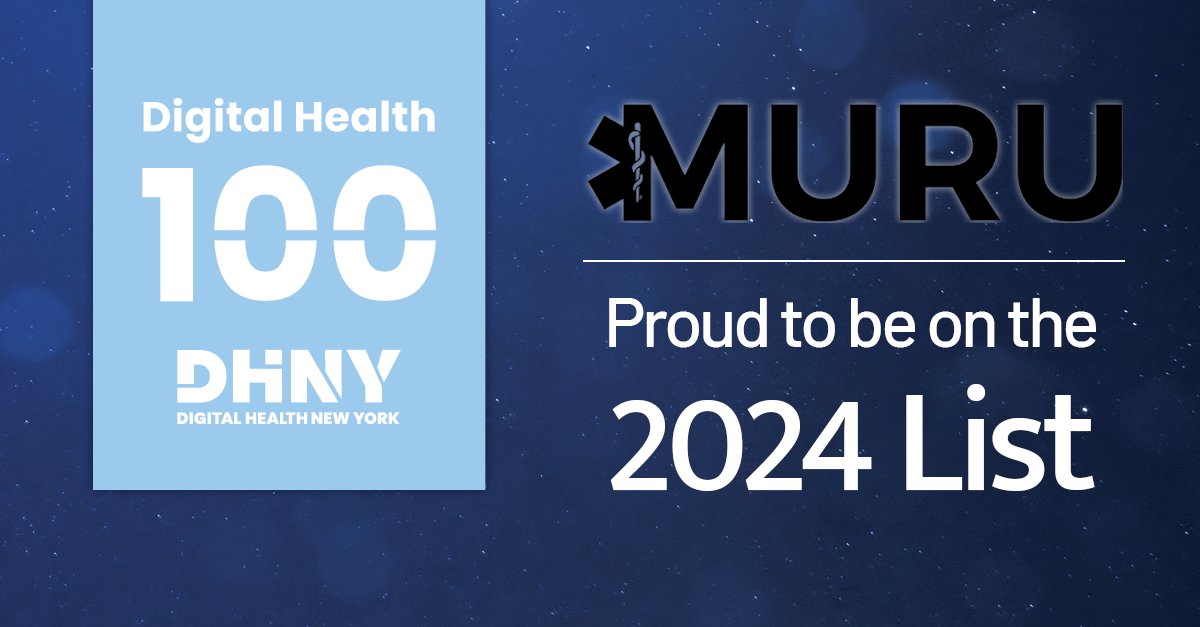 Muru has been named to the <a href="/DigitalHealthNY/">Digital Health New York</a> 100 — the #DH100 features the most promising &amp; innovative startups in New York! We're honored to serve all 70,000+ Paramedics &amp; EMTs as the state's official clinical decision support tool.

#healthtech #ems #paramedic #medic #emt