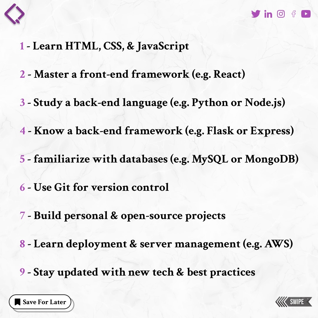 qubycles's tweet image. "Embarking on the exciting journey of a Full Stack Developer! 📷 From front-end magic to back-end mastery, embracing the challenges and coding adventures ahead. 📷📷 #FullStackJourney #CodeExplorer #DevLife"
Follow us 📷 @qubycles
#qubycles #BeJobReady #fullstack #css #java