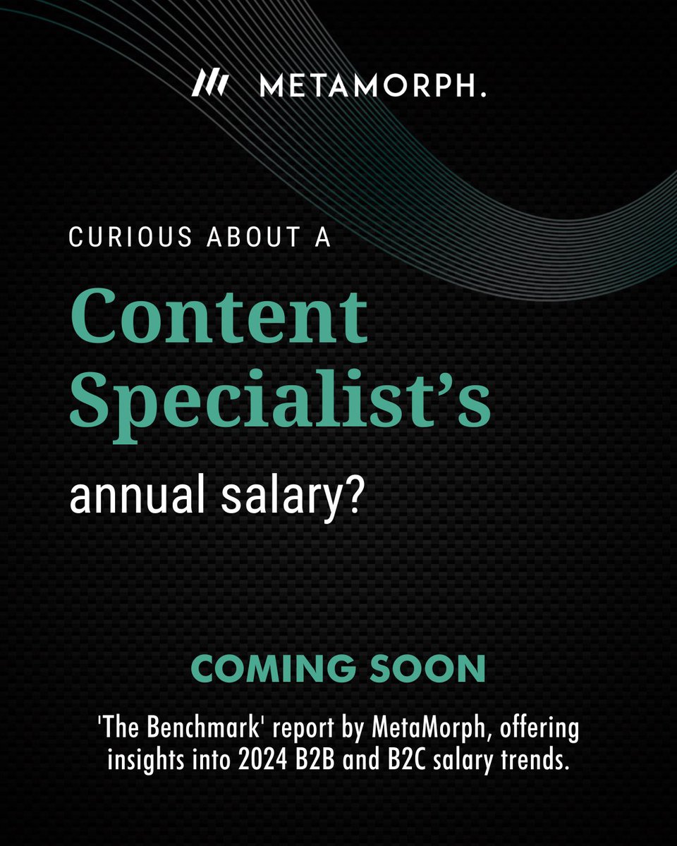 Our highly anticipated #B2B and #B2C sector salary benchmark report is just around the corner. Prepare to elevate your career with data-driven insights and strategies. 

Comment below for the early access!

#ContentSpecialist
#ContentMarketing
#ContentCreation
#ContentStrategy
