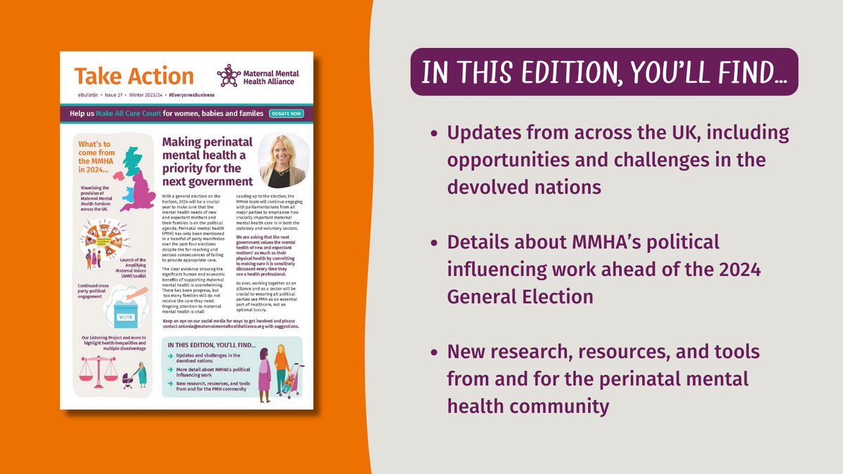 The MMHA #EveryonesBusiness Winter 2023/24 eBulletin is available now!  Catch up on the latest research, resources and news from the UK #PerinatalMentalHealth community: maternalmentalhealthalliance.org/news/winter-20… #MakeAllCareCount