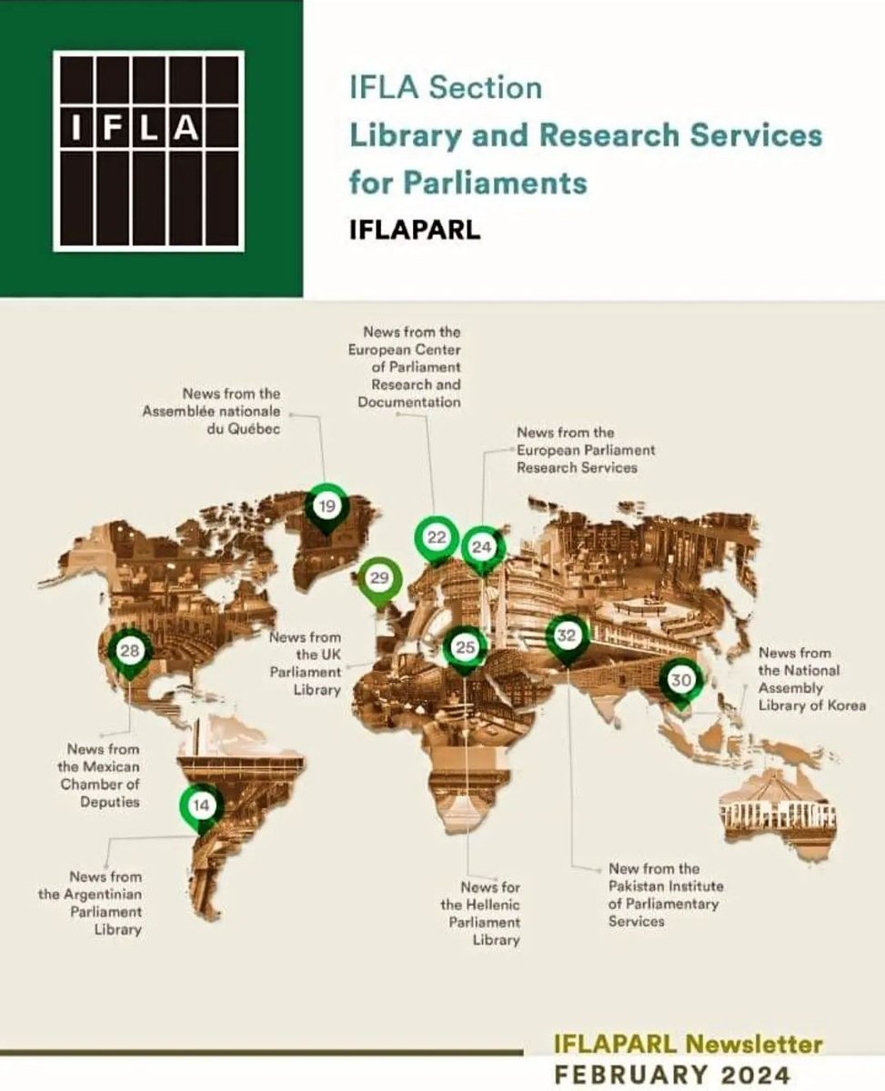 Salió la nueva edición del Boletín  IFLAPARL, con noticias de bibliotecas parlamentarias y servicios de investigación parlamentarios de todo el mundo y actualizaciones de cursos y nuevos proyectos de la sección <a href="/iflaparl/">IFLAPARL</a>, de <a href="/IFLA/">IFLA</a>. Disponible para su descarga en su página web.