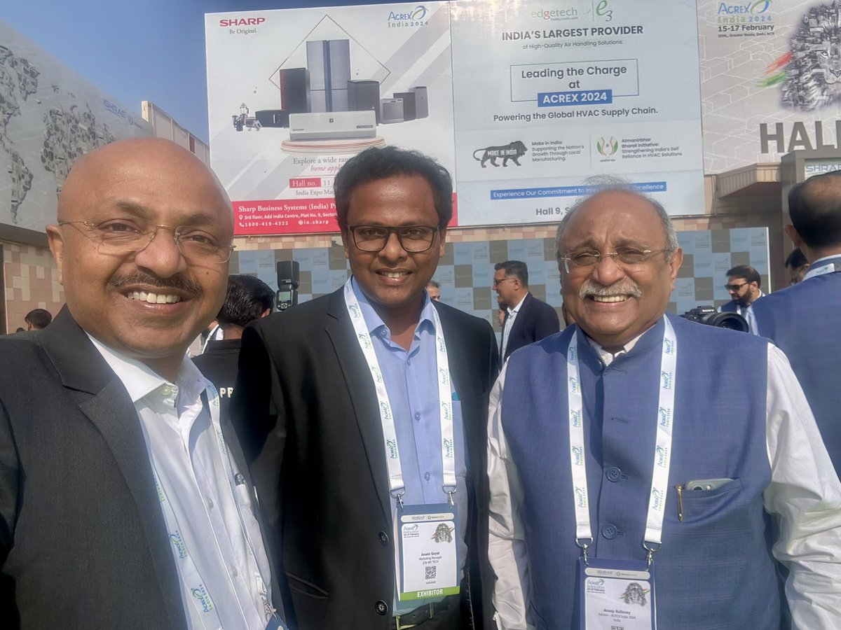 Attended the Inauguration of ACREX-2024 at Greater Noida, India today. The 23rd edition of #Acrex India, riding on the theme “Powering Global #HVAC Supply Chain” will focus on the rapid growth of the HVAC manufacturing sector in India. 

#hvls #jcb #makeinindia #barrio #ishrae