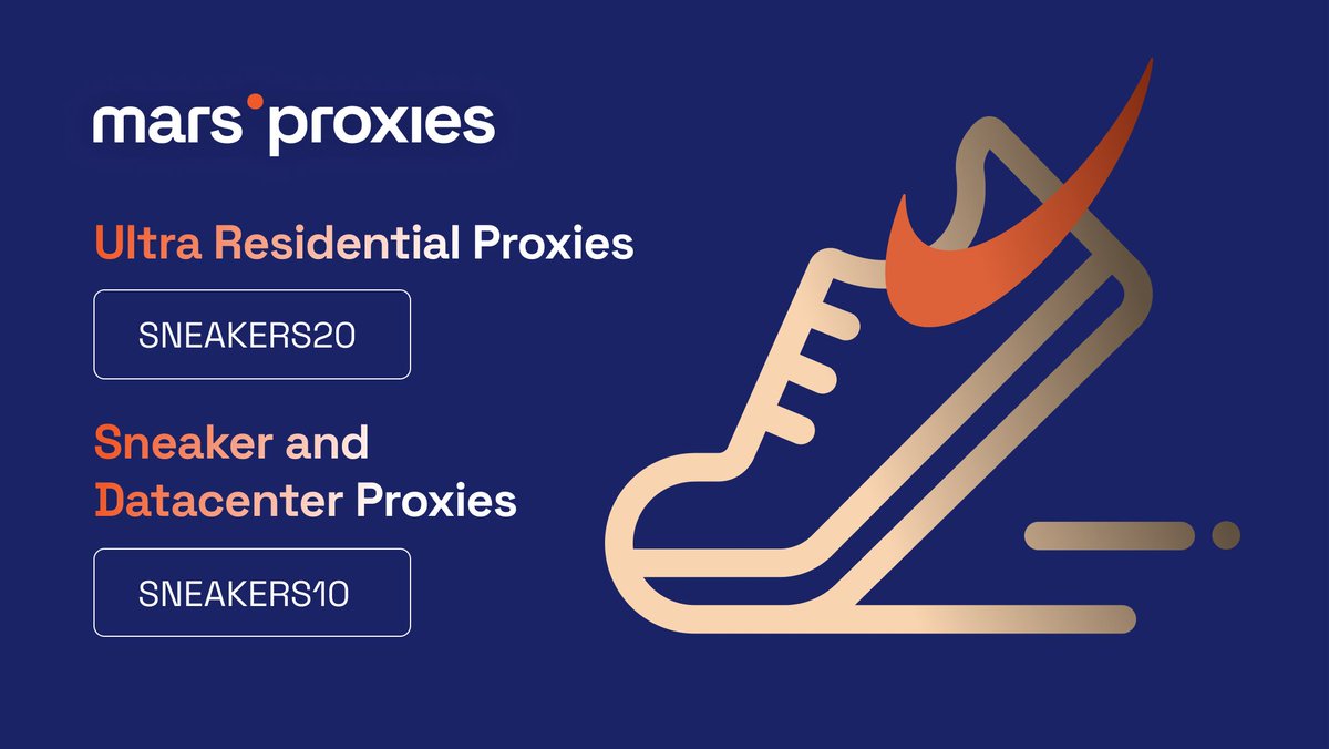 The big NIKE release is on Saturday and we are giving you discounts for: 🚀 20% off for Ultra residential proxies. Use code: SNEAKERS20 🚀 10% off for Sneaker and DC proxies. Use code: SNEAKERS10 Valid until Sunday midnight. Good luck!