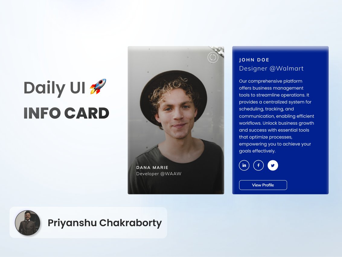 Priyans65657799's tweet photo. #dailyui
Daily UI challenge ✨
Day 45: Info Card 🚀
#designer #design #uiux #cards #infocard #userinterface https://t.co/MZry82SGK5