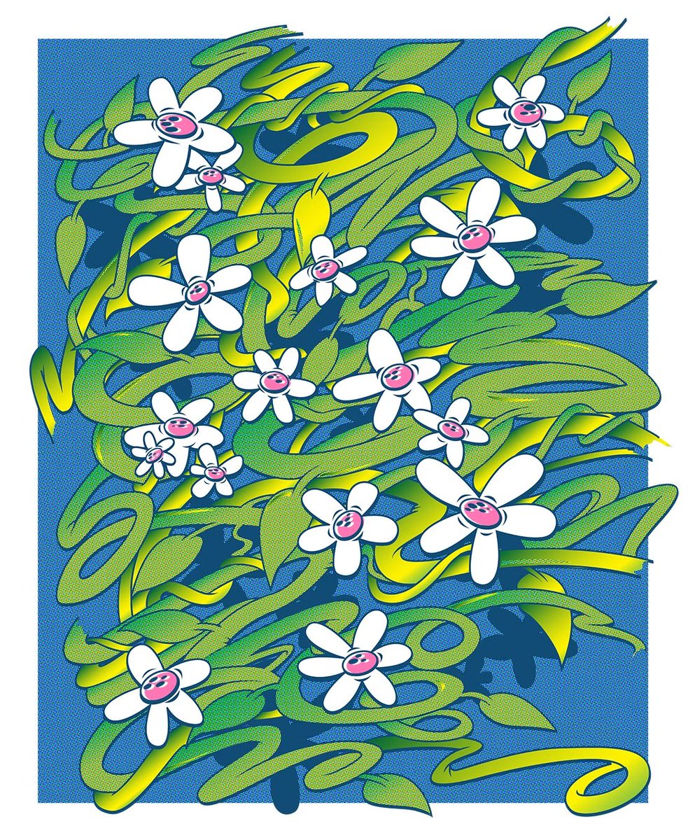 'finding each other (again)'

1/1 by <a href="/bobbyhundreds/">bobbyhundreds</a> (cofounder of <a href="/thehundreds/">The Hundreds</a>), collected this piece Apr 11, 2021 for 0.75 ETH

Best thing about collecting this piece, I also received a 1/1  Hundreds tee with this design on the back!