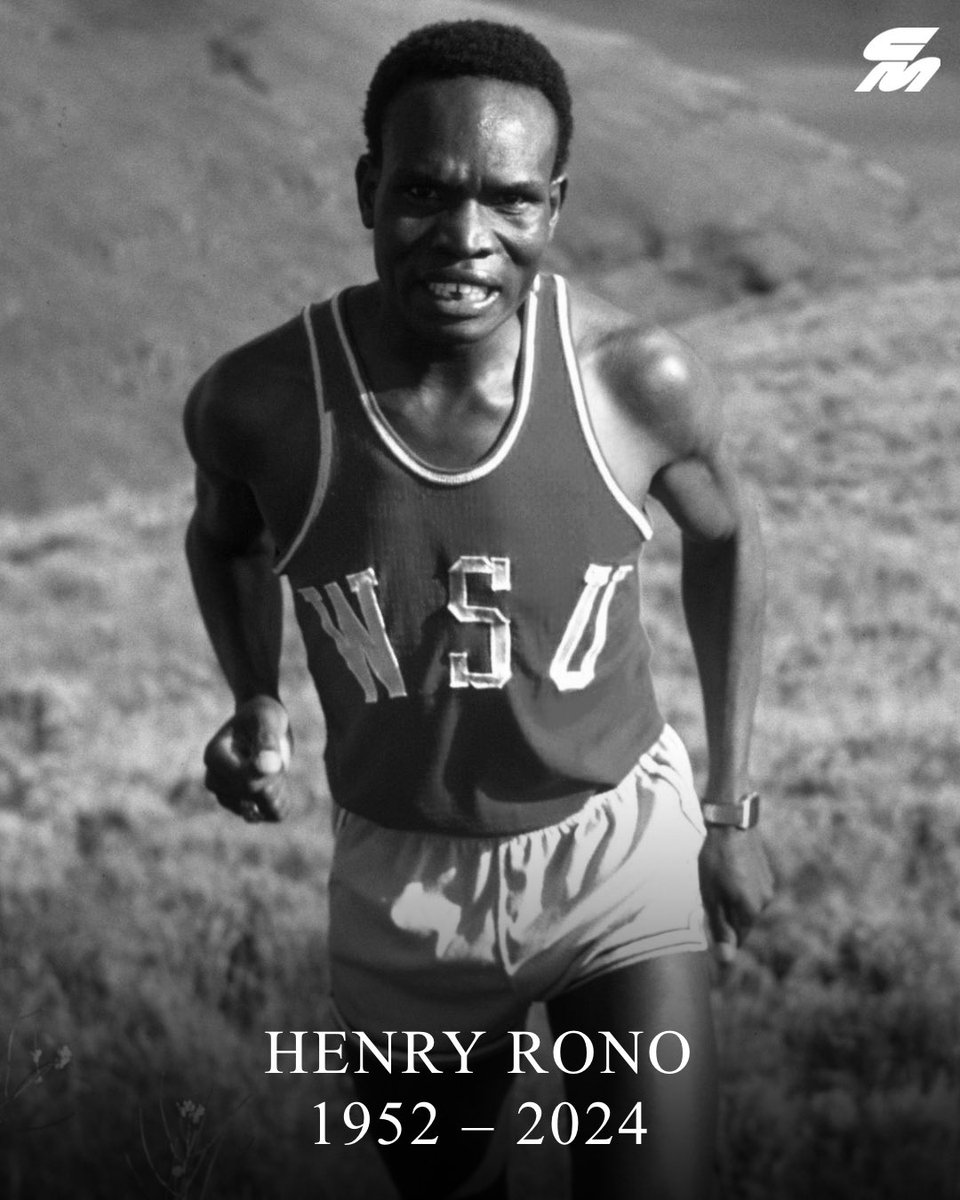 CitiusMag's tweet photo. Legendary Kenyan distance runner Henry Rono has died at 72 years old, Athletics Kenya announced.

In 1978, he was a sophomore at Washington State and broke the 3000m, 5000m, 10,000m and 3,000m steeplechase world records over the span of 81 days. He never got to compete at the Olympics due to Kenya’s boycott of the 1976 and 1980 Summer Games. Rono also set the world record for the 5000m again in 1981.

Among his other career highlights:
•3x NCAA XC Champion (1976, 1977, 1979)
•3x NCAA Track Champion