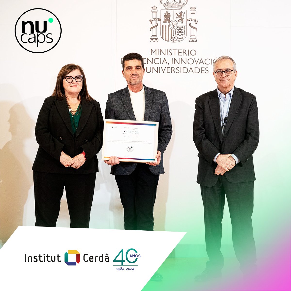 nucaps_nano's tweet photo. 📣 #NuCla ha sido reconocido en la 7ª Edición del Observatorio de Innovación en Gran Consumo (@InstitutCerda)
20 casos de #innovación han sido reconocidos entre 350 iniciativas 👏
#nucaps #nanotechnology #healthinside https://t.co/ufPlc1xFTD