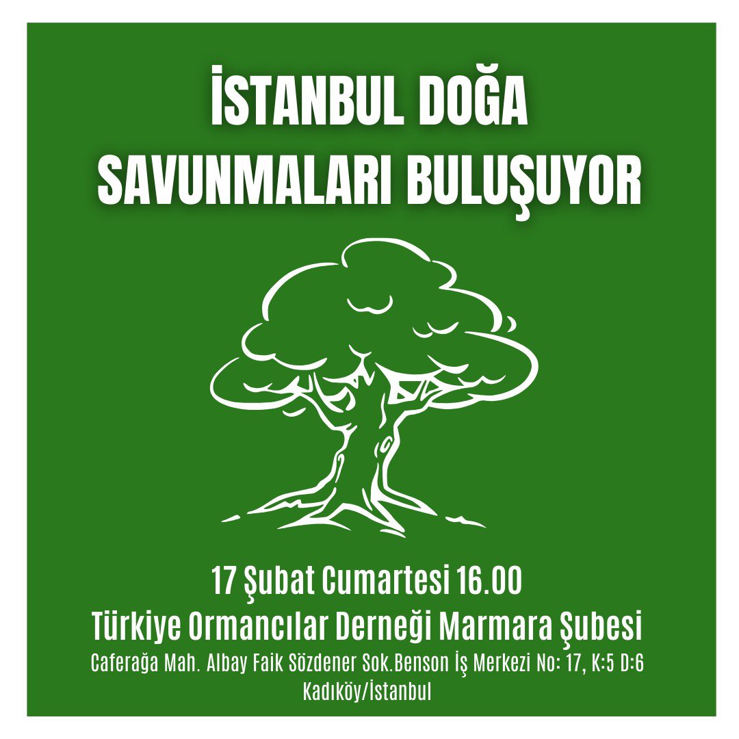 kuzeyormanlari's tweet photo. Cumartesi buluşmamız var 🦊

İstanbul Doğa Savunmaları olarak aylık buluşmalarımıza devam ediyoruz. Tüm doğa savunucularını bekleriz. https://t.co/Cw2sstIM6K