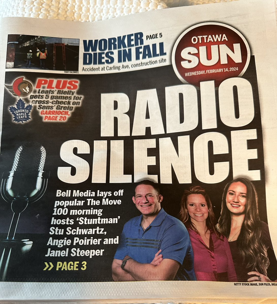StuntmanStu's tweet photo. The one time we get the front page 😂 https://t.co/FtmswyJbUL