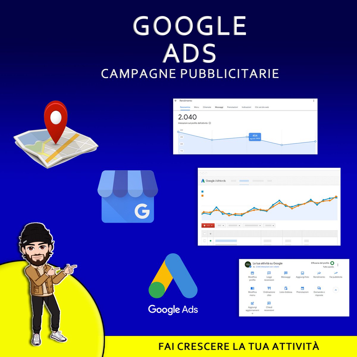 Massimizza la visibilità online con #GoogleAds! 🎯 Scopri strategie efficaci su bento.me/frawebmarketing #CampagnePubblicitarie #FaiCrescereLaTuaAttività
