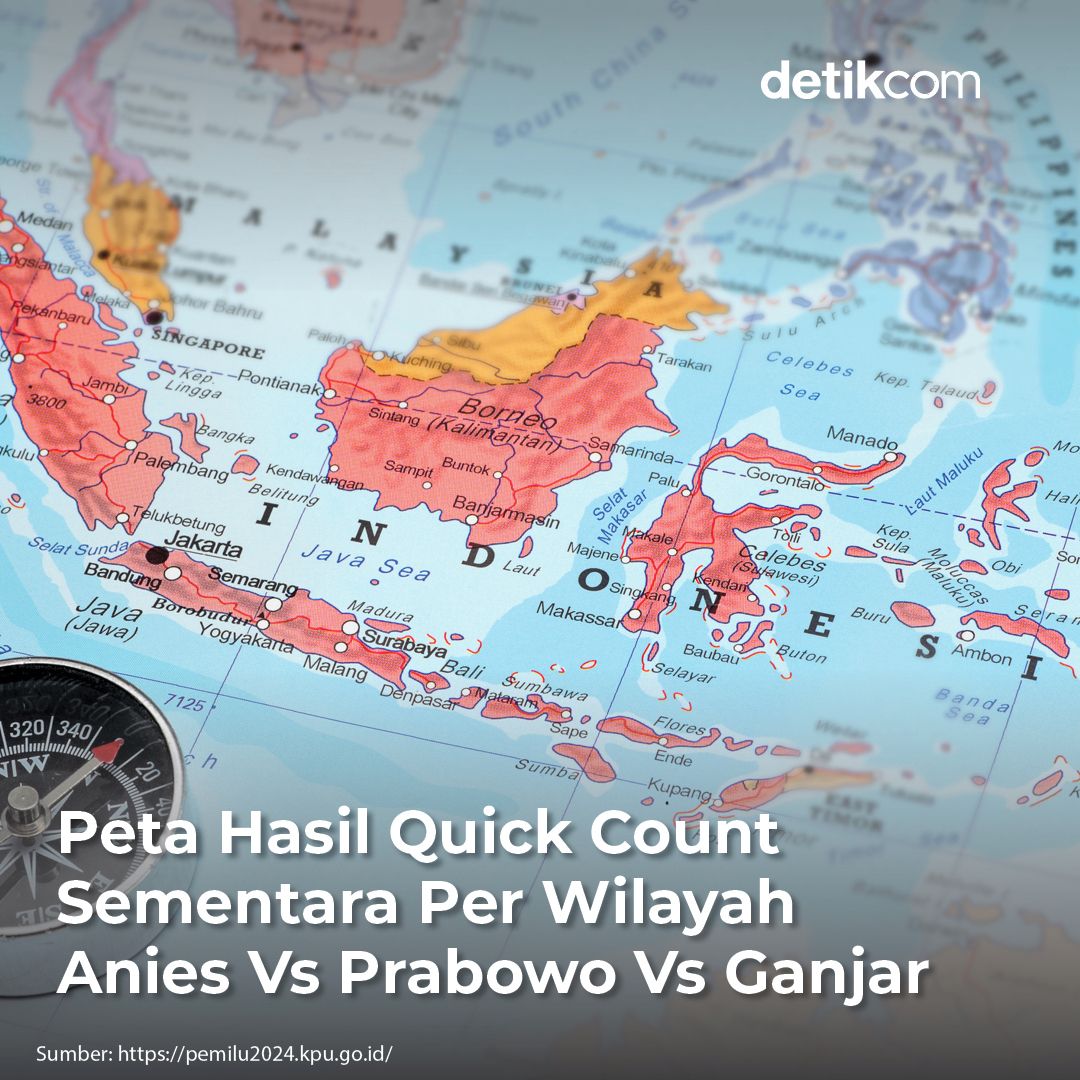detikcom's tweet photo. Hasil rekapitulasi perolehan suara Pemilu 2024 masih dalam proses penghitungan oleh KPU. Penghitungan perolehan suara oleh KPU atau real count ini dapat disaksikan oleh seluruh masyarakat Indonesia. KPU juga menampilkan real count di tiap wilayah.⁣
⁣
Berikut hasil rekapitulasi sebaran wilayah per 15 Februari 2024 pukul 19.00 WIB dengan suara yang telah terkumpul yakni sebanyak 364999 dari 823236 TPS, atau 44.34%.⁣
⁣
#detikcom #Pemilu2024 #SebaranWilayah #KPU #RealCount #PetaSebaranWilayah