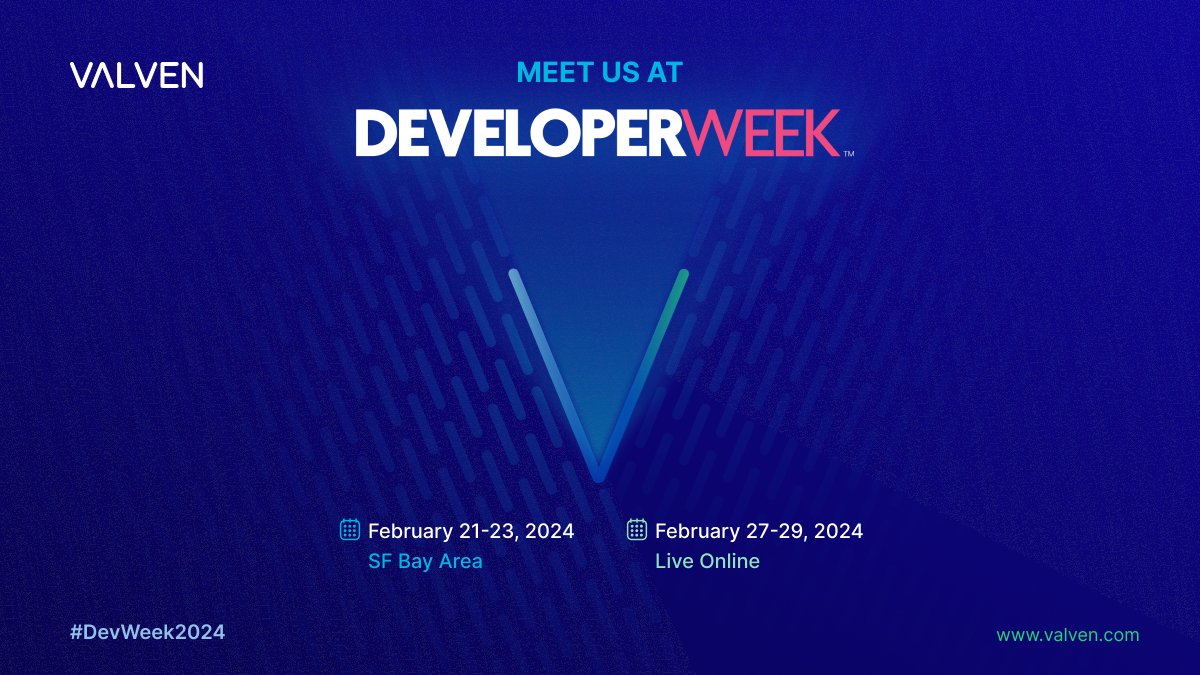 We are ready to participate in the world's largest developer &amp; engineering conference <a href="/DeveloperWeek/">DeveloperWeek</a> Feb 21-23 to introduce Valven Atlas, our new AI-Powered Engineering Assistant. 
We invite you to visit booth #303 and join our open talk session. 
#DevWeek2024 #ValvenAtlas