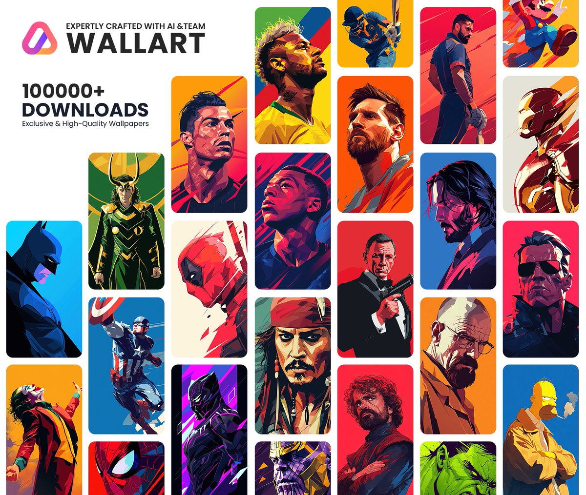 150+ New Wallpapers Added to the Pop-Art Collection in WallArt. Don't Miss to check it out along with some mindblowing FREE wallpapers.

5 Promo codes giveaway to lucky ♥ Retweet &amp; Comment.