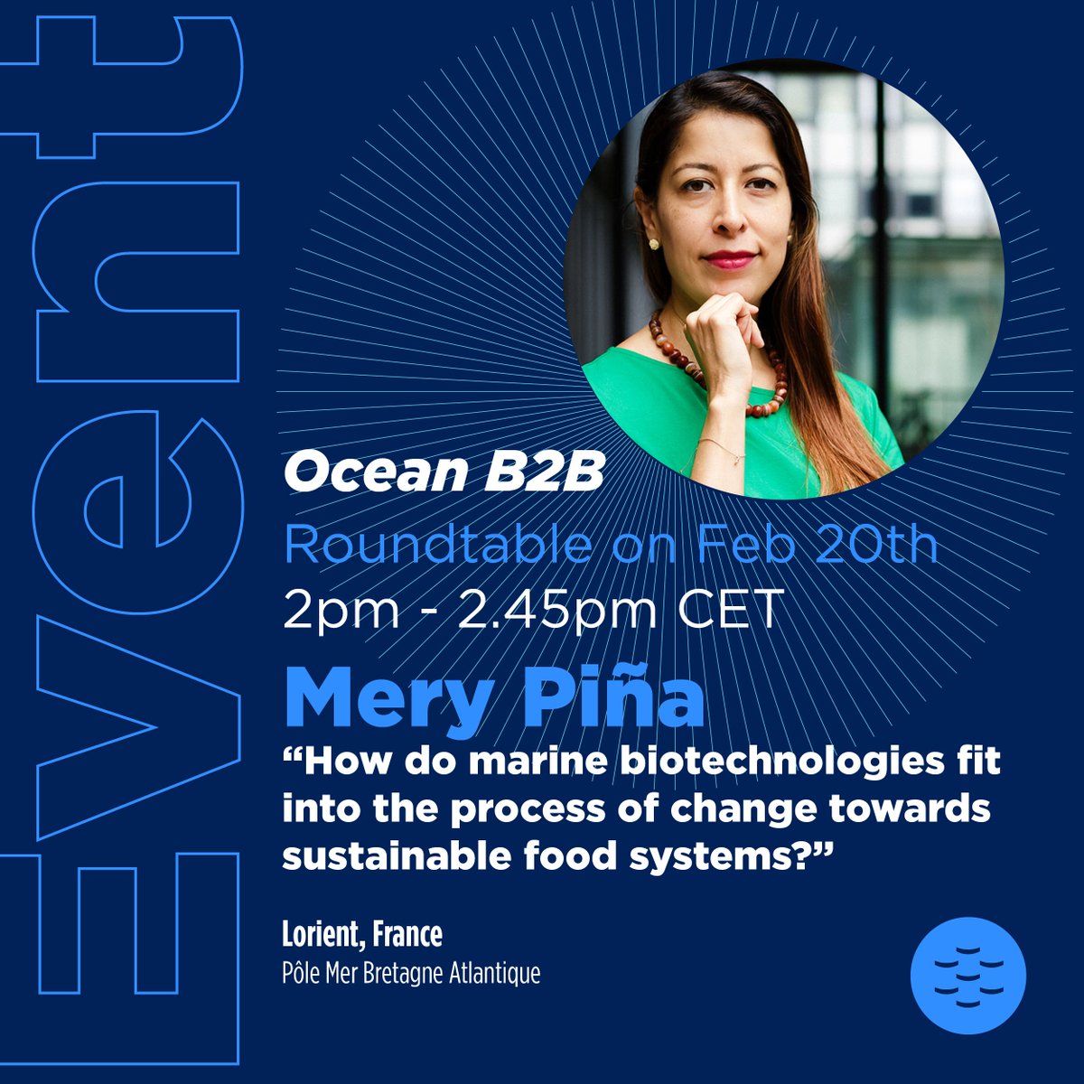 How do marine #BioTechnologies fit into the process of change towards #SustainableFoodSystems?  

Join our Industries Liaison Officer #MeryPina at #OceanB2B on 20 Feb to find out! 👇

@PoleMerBA @ronan_sevette

#MarineSciences #BlueFood