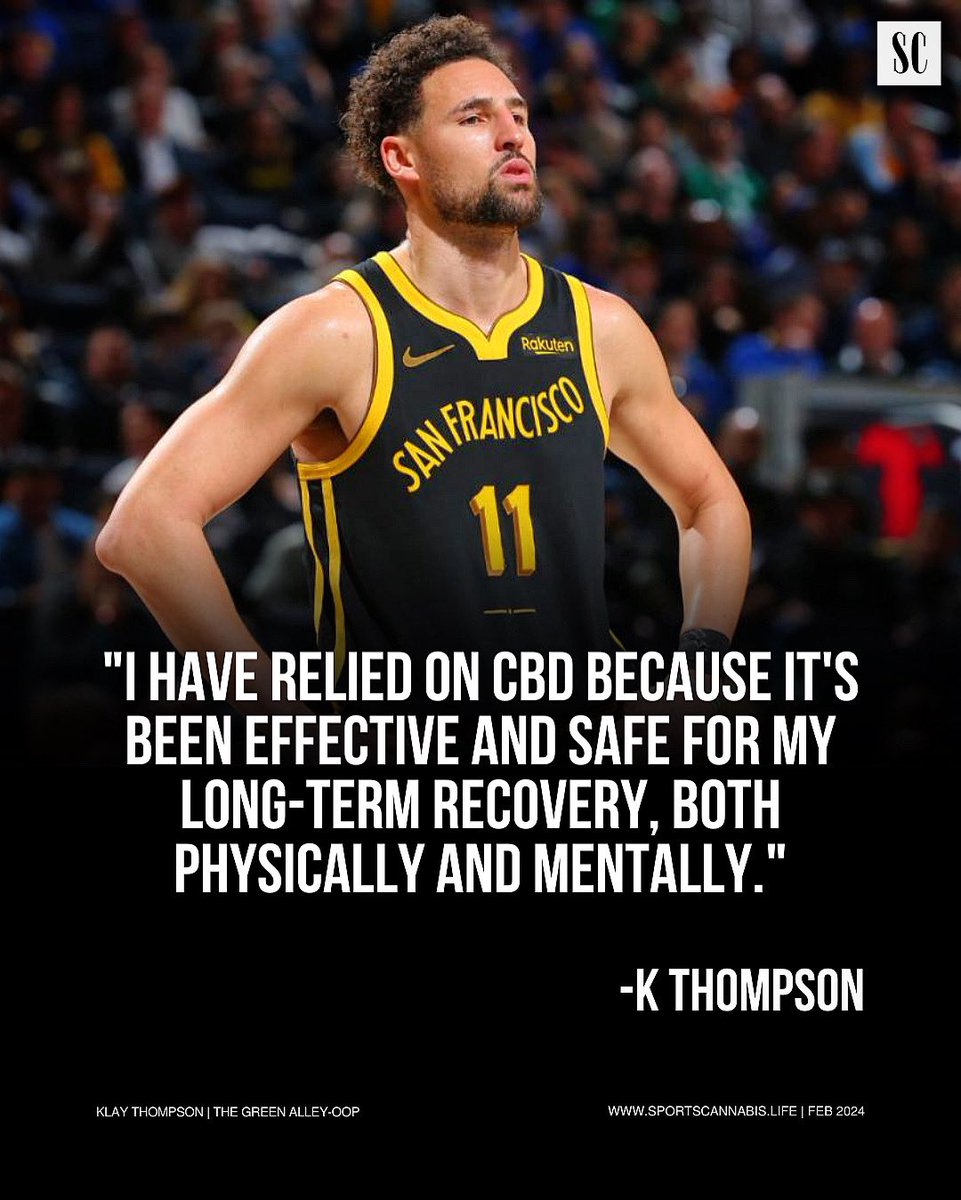 sports_cannabis's tweet photo. The Green Alley-Oop with Four-Time NBA Champion, Klay Thompson

"I have relied on CBD because it's been effective and safe for my long-term recovery, both physically and mentally."

Read About his Movement Today On;
https://t.co/75C47UTzx4

#SportsCannabis #Cannabis #CannabisAthlete #SportsCannabisNews #KlayThompson #NBA #ProfessionalBasketball #CBD #Relax #Recover #Heal #PlantTherapy #MentalHealth #Wellness #Education #Research #ChangetheNarrative #breakthestigma