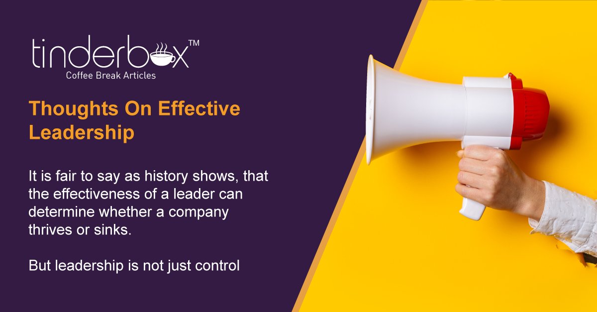 Grab a coffee and tuck into our latest Coffee Break article to explore what makes the difference between a good leader and an effective leader.
tinderboxbusinessdevelopment.co.uk/thoughts-on-ef…
Do you want to be the first to receive these articles? Click the link below : …inessdevelopment.us20.list-manage.com/subscribe?u=c8…
