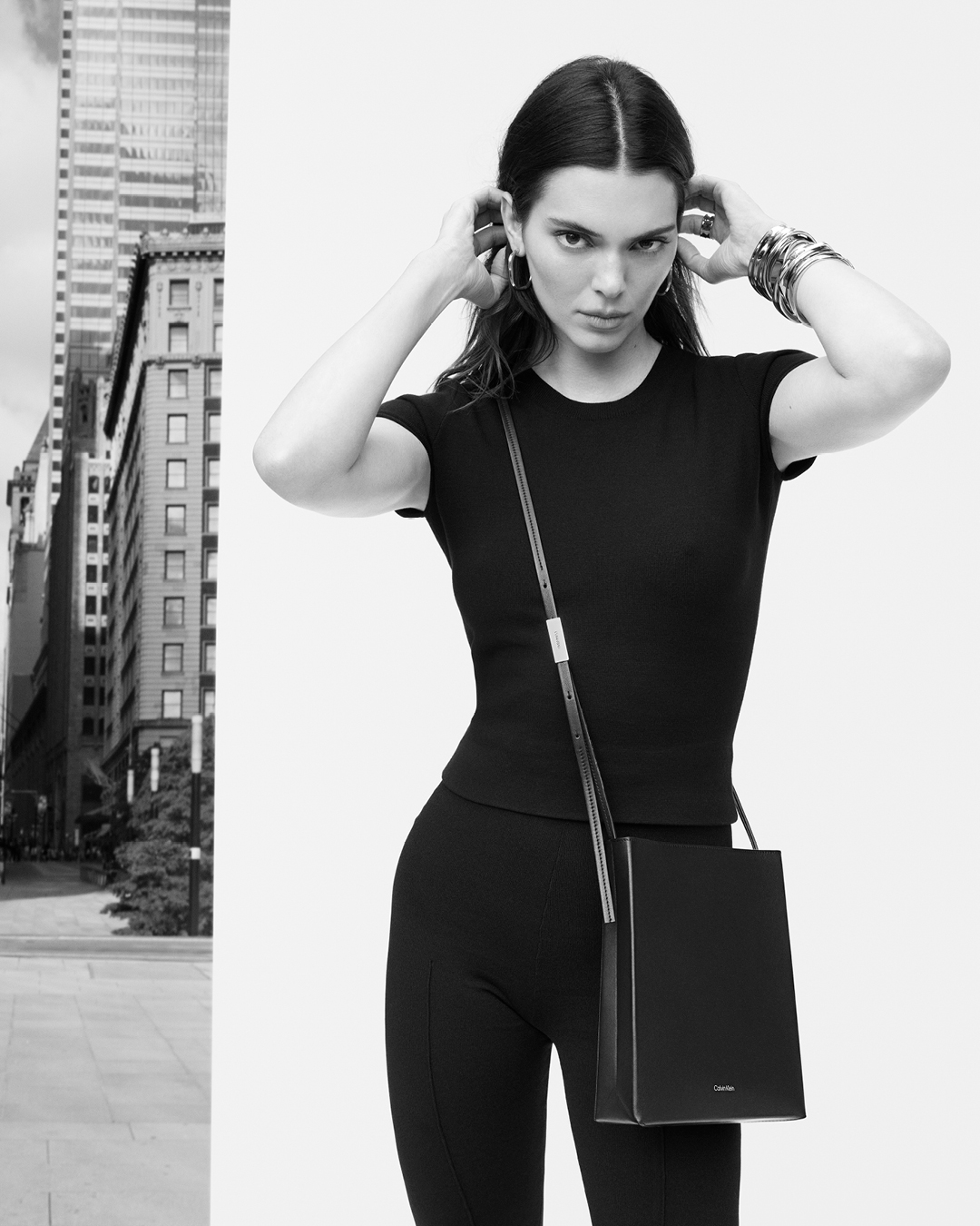 calvinklein on X introducing the bag for everywhere. KendallJenner embodies the sleekness of a city backdrop wearing the new Line Leather Crossbody Bag. https t PdpLI7Nyf6 X