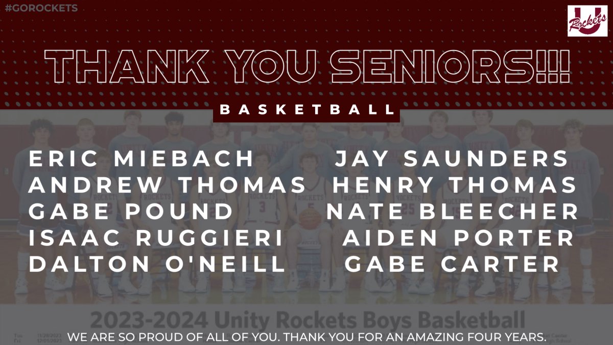 TOMORROW NIGHT!!! Come out to Support and Honor our Seniors! Our Ceremony will be approximately 6:30 PM (between the JV and Varsity games)