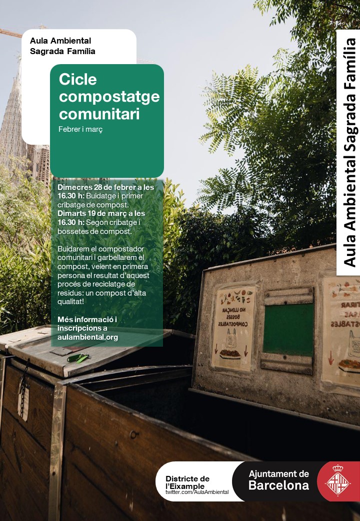 Cicle de compostatge a l'aula: Buidarem el compostador comunitari i garbellarem el compost, veient en primera persona el resultat d’aquest procés de reciclatge de residus♻️: un compost d’alta qualitat!🤩 Apunta't a un o als dos tallers a aulambiental.org/inscripcions/ #ActivitatsAula