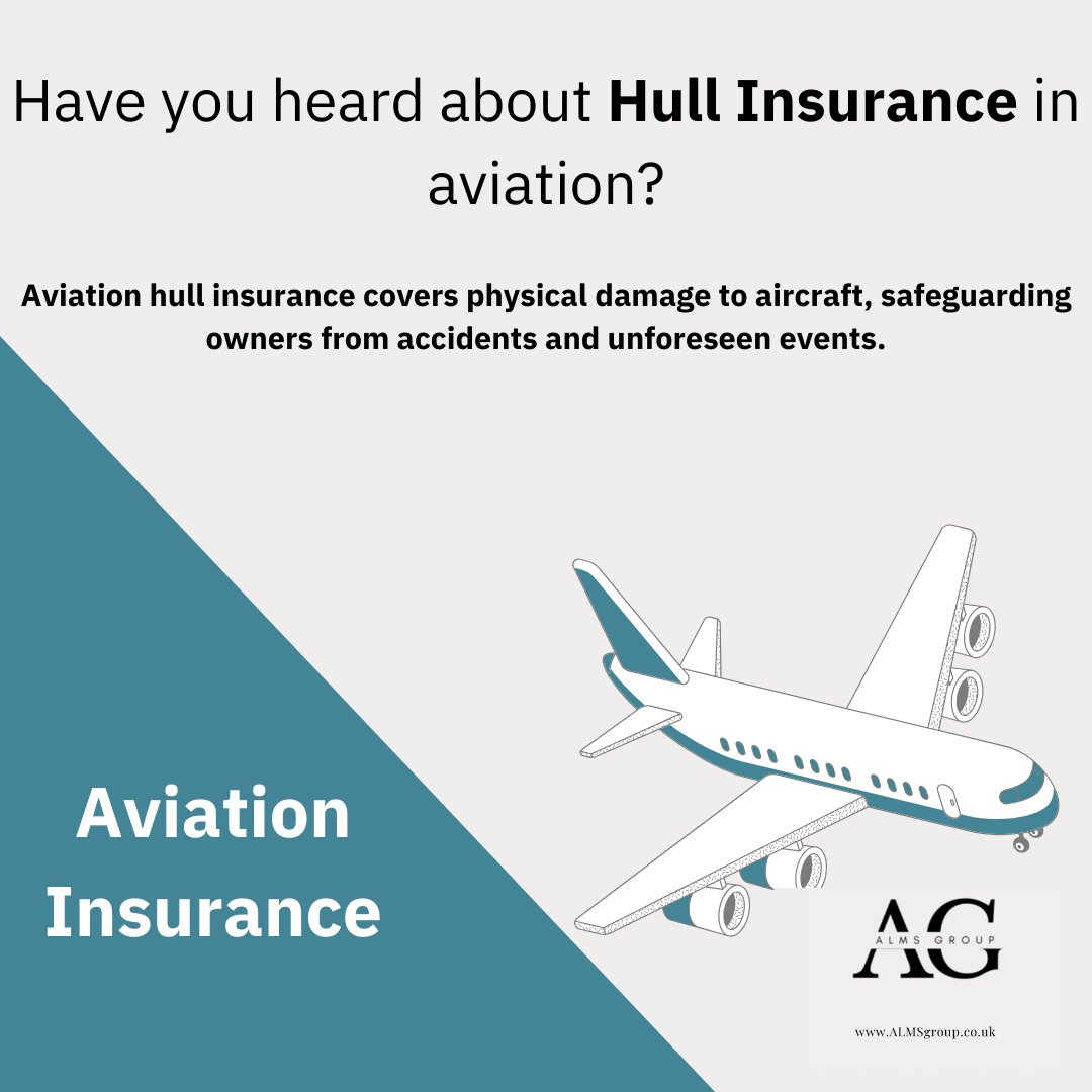 Aviation hull insurance covers physical damage to aircraft, safeguarding owners from accidents and unforeseen events. ✈️🔒 #AviationInsurance #ProtectYourInvestment