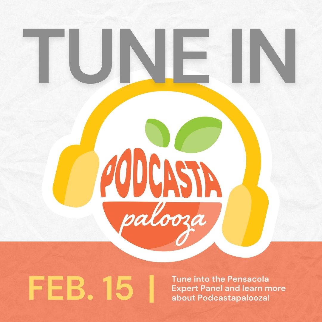🔊 Catch us on the Pensacola Expert Panel! We're talking all things Podcastapalooza and giving you insider info. Tune in and get excited for what's coming! #PensacolaExperts #PodcastapaloozaSneakPee