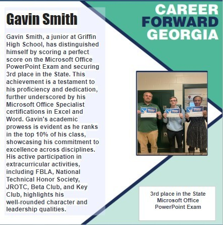 #CTAEdelievers amazing students in @GriffinSpalding.  Gavin Smith is a great example!