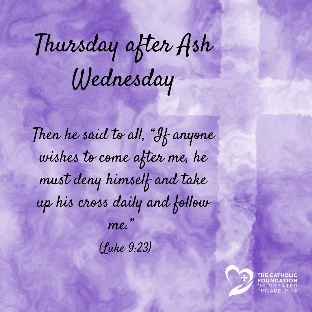 The_CFGP's tweet photo. What can we give up at Lent?
Give up complaining; focus on gratitude.
Give up pessimism; become an optimist.
Give up harsh judgments; think kindly thoughts.
Give up worry; trust Divine Providence.
Give up giving up; hang in there!
#CFGP #lent2024
Resource: @ewtnonline https://t.co/DamJRvVLvo