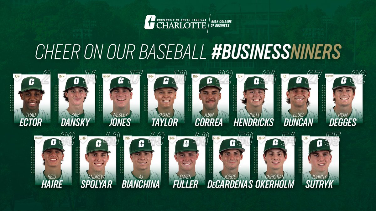 Help us #PackTheHayes TOMORROW for <a href="/CharlotteBSB/">Charlotte Baseball</a> ⚾ #OpeningDay! Special shout-out to the #BusinessNiners on the team #GoldStandard ⛏️